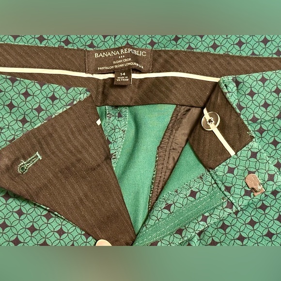 Banana Republic Sloan Crop Straight Leg Pants with Stretch - Size 14 - Picture 6 of 7